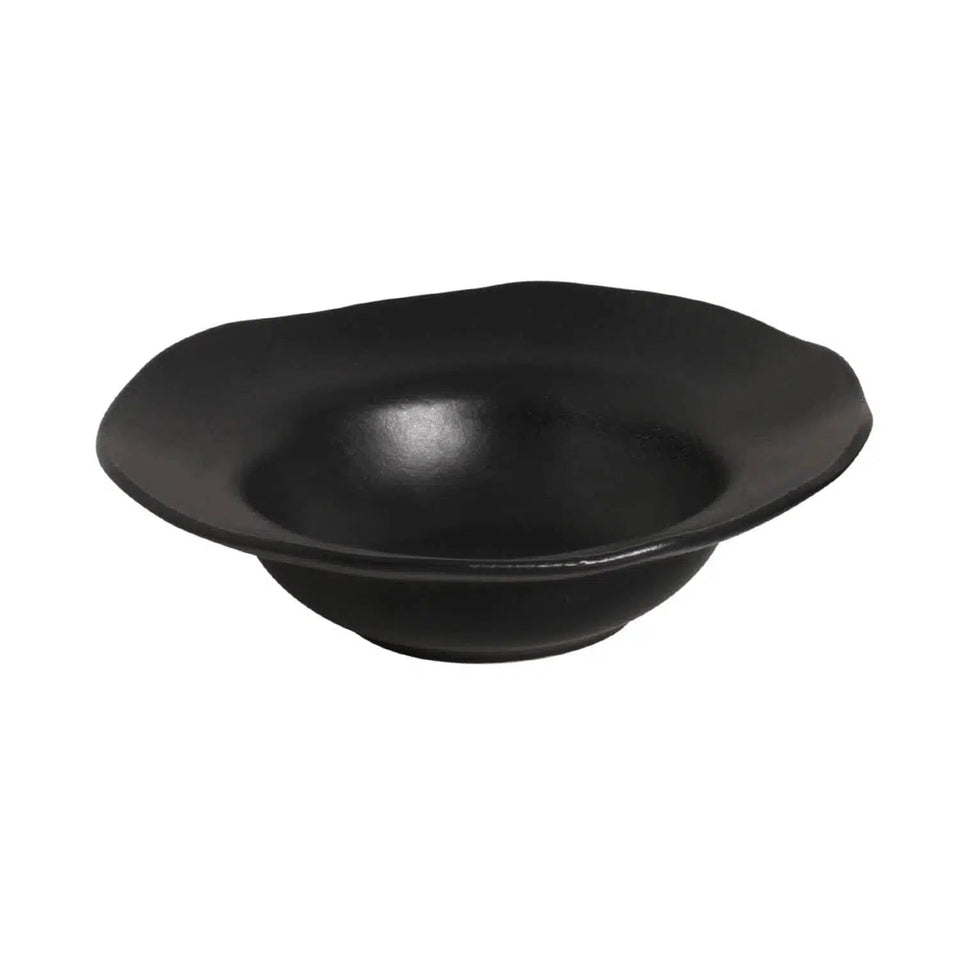 Jogo 4 Mini Pratos Chapéu Stoneware Orgânico Preto Matte 19x5,5cm 250ml Porto Brasil