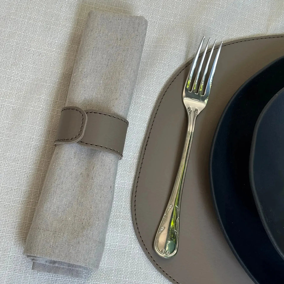 Jogo 4 Porta Guardanapos Couro Vegano Fendi