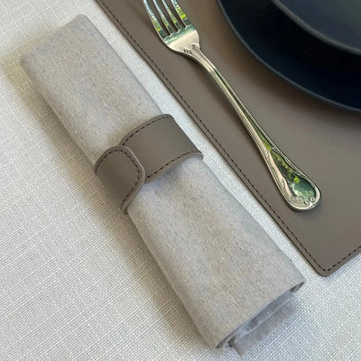 Jogo 4 Porta Guardanapos Couro Vegano Fendi