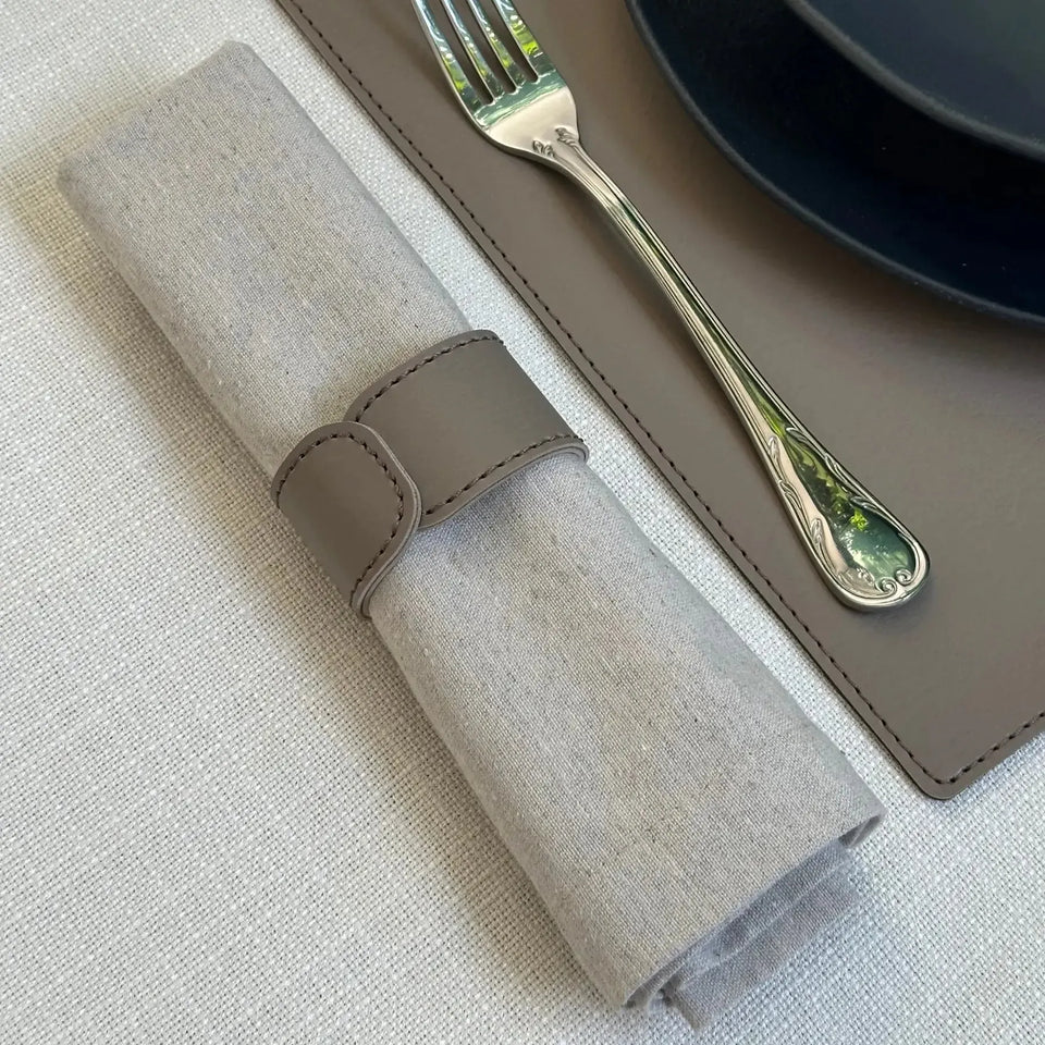 Jogo 4 Porta Guardanapos Couro Vegano Fendi