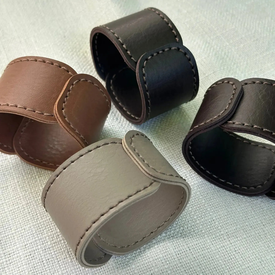 Jogo 4 Porta Guardanapos Couro Vegano Havana