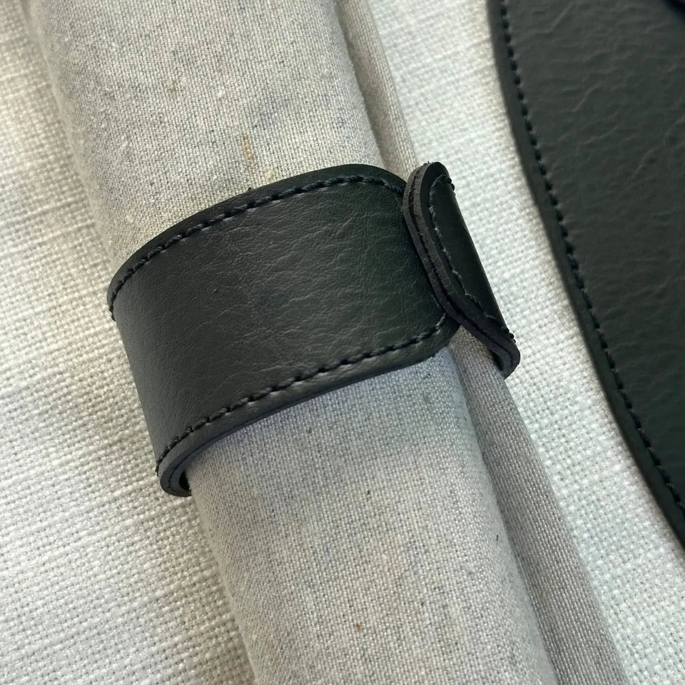 Jogo 4 Porta Guardanapos Couro Vegano Preto