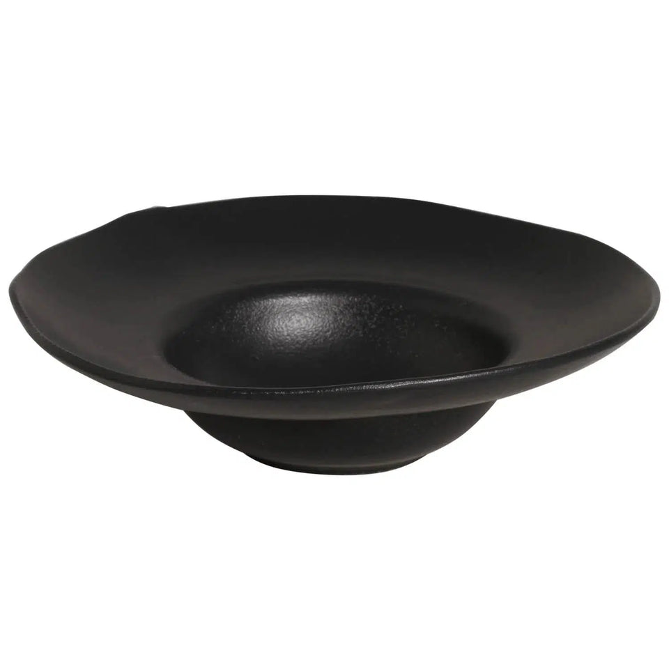 Jogo 4 Pratos Chapéu Orgânico Preto Matte 450ml 28x6,5cm Porto Brasil