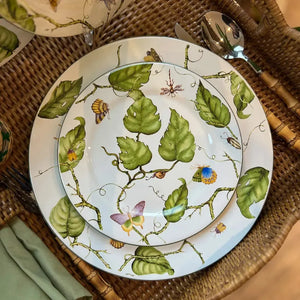 Jogo 4 Pratos de Sobremesa Cerâmica Botanique 20cm Maison Blanche