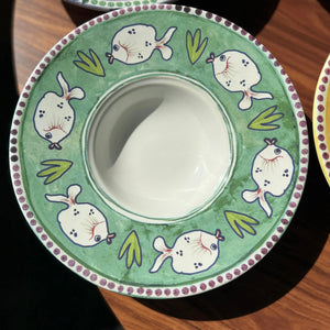 Jogo 4 Pratos para Risoto Cerâmica Pescare 27cm Scalla