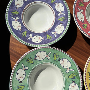 Jogo 4 Pratos para Risoto Cerâmica Pescare 27cm Scalla