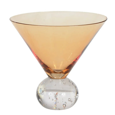 Jogo 4 Taça Sobremesa Vidro Vibrance Bubbles Âmbar Linha Sintonia 280ml