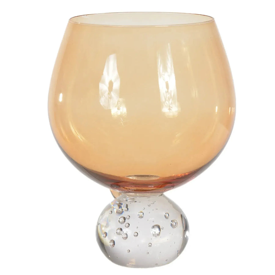 Jogo 4 Taça Vinho Vidro Vibrance Bubbles Âmbar Linha Sintonia 610ml