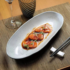 Jogo 4 Travessas Ovais Funda G Stoneware Orgânico Echo 32x16cm 650ml Porto Brasil