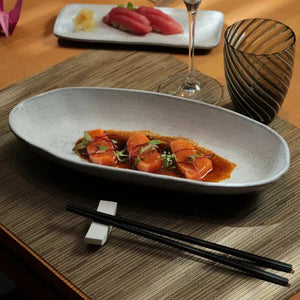 Jogo 4 Travessas Ovais Funda G Stoneware Orgânico Echo 32x16cm 650ml Porto Brasil