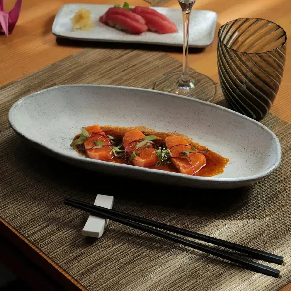 Jogo 4 Travessas Ovais Funda G Stoneware Orgânico Echo 32x16cm 650ml Porto Brasil