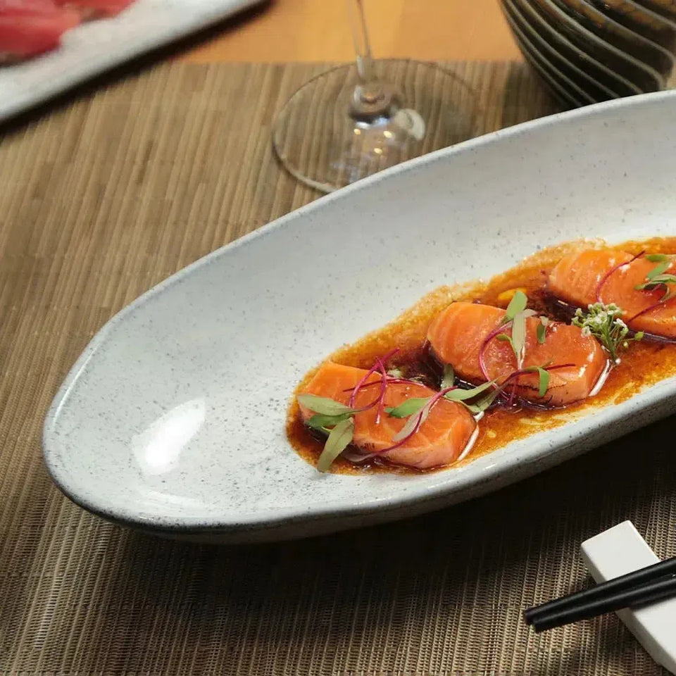 Jogo 4 Travessas Ovais Funda G Stoneware Orgânico Echo 32x16cm 650ml Porto Brasil