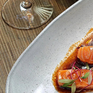 Jogo 4 Travessas Ovais Funda G Stoneware Orgânico Echo 32x16cm 650ml Porto Brasil