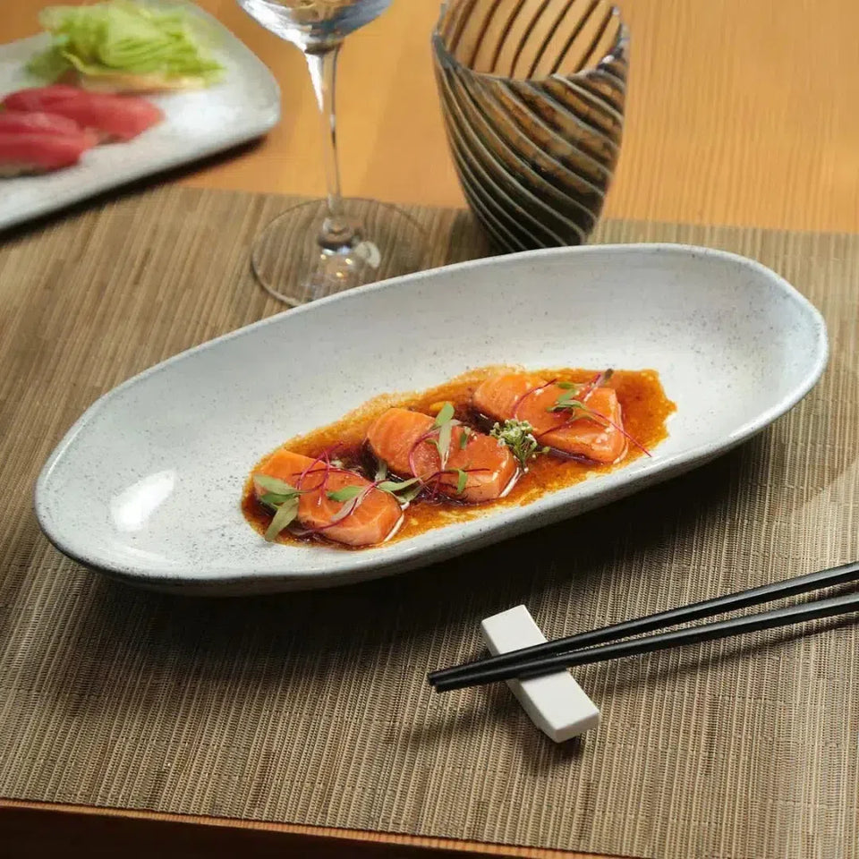 Jogo 4 Travessas Ovais Funda G Stoneware Orgânico Echo 32x16cm 650ml Porto Brasil