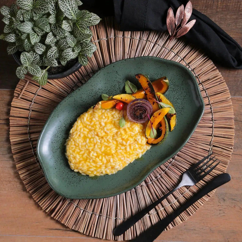 Jogo 4 Travessas Ovais Rasas M Stoneware Bio Arauco/Greenery 30x20cm Porto Brasil