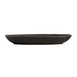 Jogo 4 Travessas Oval Funda Grande Stoneware Orgânico Preto Matte 32x16cm 650ml Porto Brasil