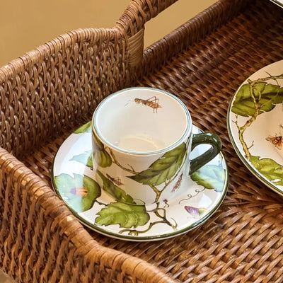 Jogo 4 Xícaras de Café Cerâmica Botanique 90ml Maison Blanche