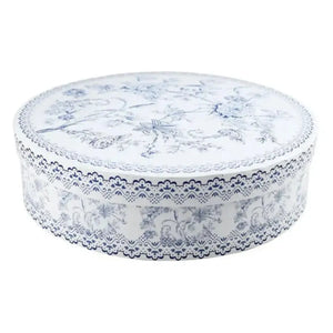 Jogo 4 Xícaras de Café com Pires New Bone China Hortênsia 90ml Azul L'Hermitage