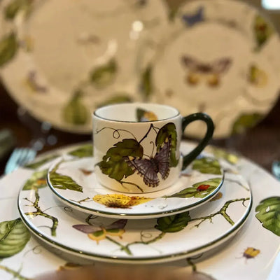 Jogo 4 Xícaras de Chá Cerâmica Botanique 190ml Maison Blanche