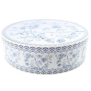 Jogo 4 Xícaras de Chá com Pires New Bone China Hortênsia 220ml Azul L'Hermitage