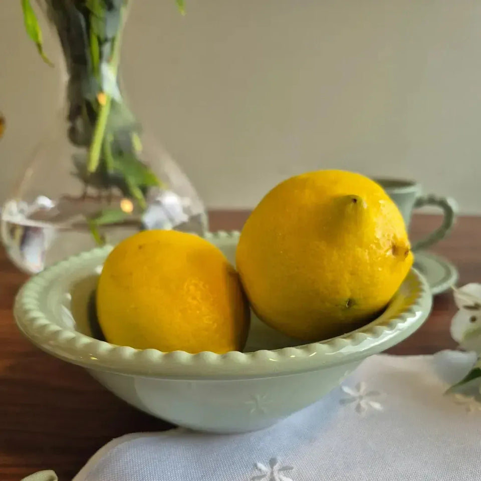 Jogo 6 Bowls Cerâmica Bolinha Verde 500ml Scalla