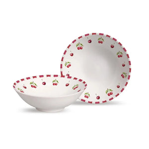 Jogo 6 Bowls Cerâmica Decorado Amarena 300ml Alleanza