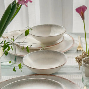 Jogo 6 Bowls Cerâmica Decorado Durban 300ml Alleanza