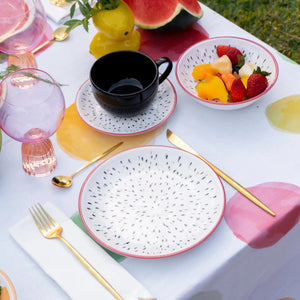 Jogo 6 Bowls Cerâmica Decorado Pitaya 300ml Alleanza