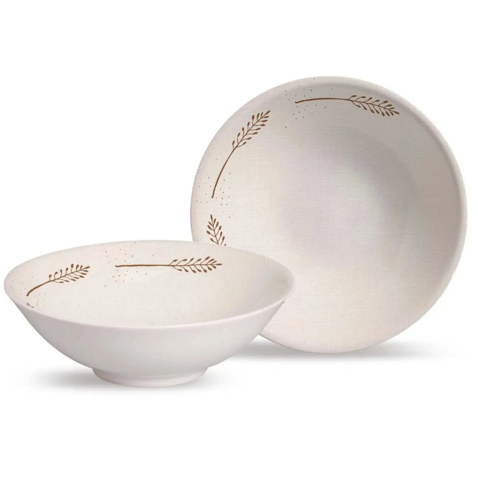 Jogo 6 Bowls Cerâmica Decorado Rendeira By Aurora 300ml Alleanza