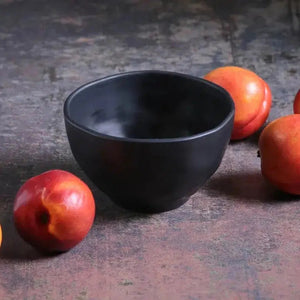 Jogo 6 Bowls Stoneware Orgânico Preto Matte 558ml Porto Brasil