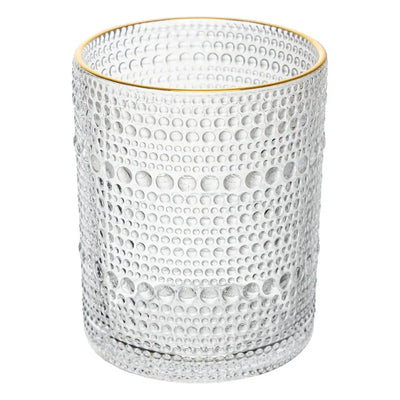 Jogo 6 Copos Baixos Vidro com Fio de Ouro Dots 340ml