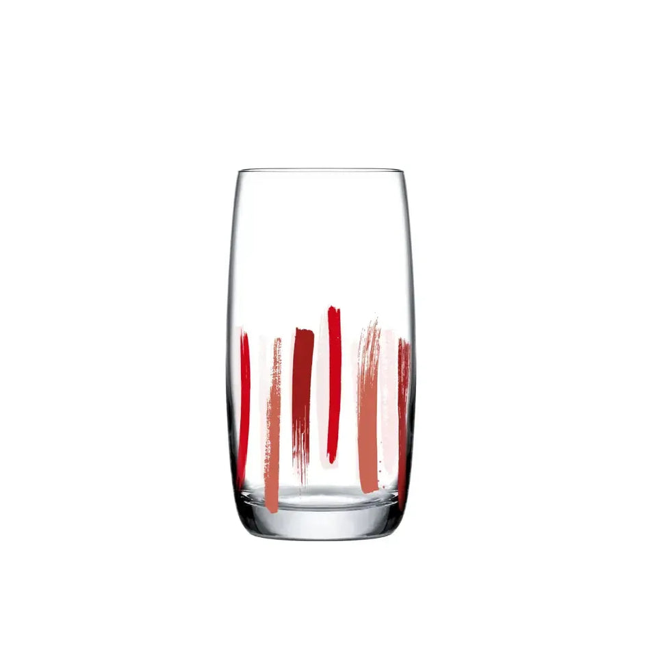 Jogo 6 Copos Long Drink em Cristal Ecológico Piuma 370ml Colors