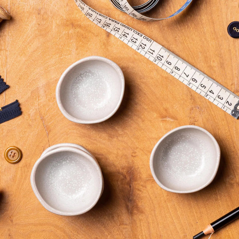 Jogo 6 Mini Manteigueiras Stoneware Linho 6,5x3cm 50ml Porto Brasil