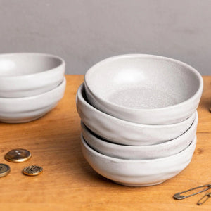 Jogo 6 Mini Manteigueiras Stoneware Linho 6,5x3cm 50ml Porto Brasil