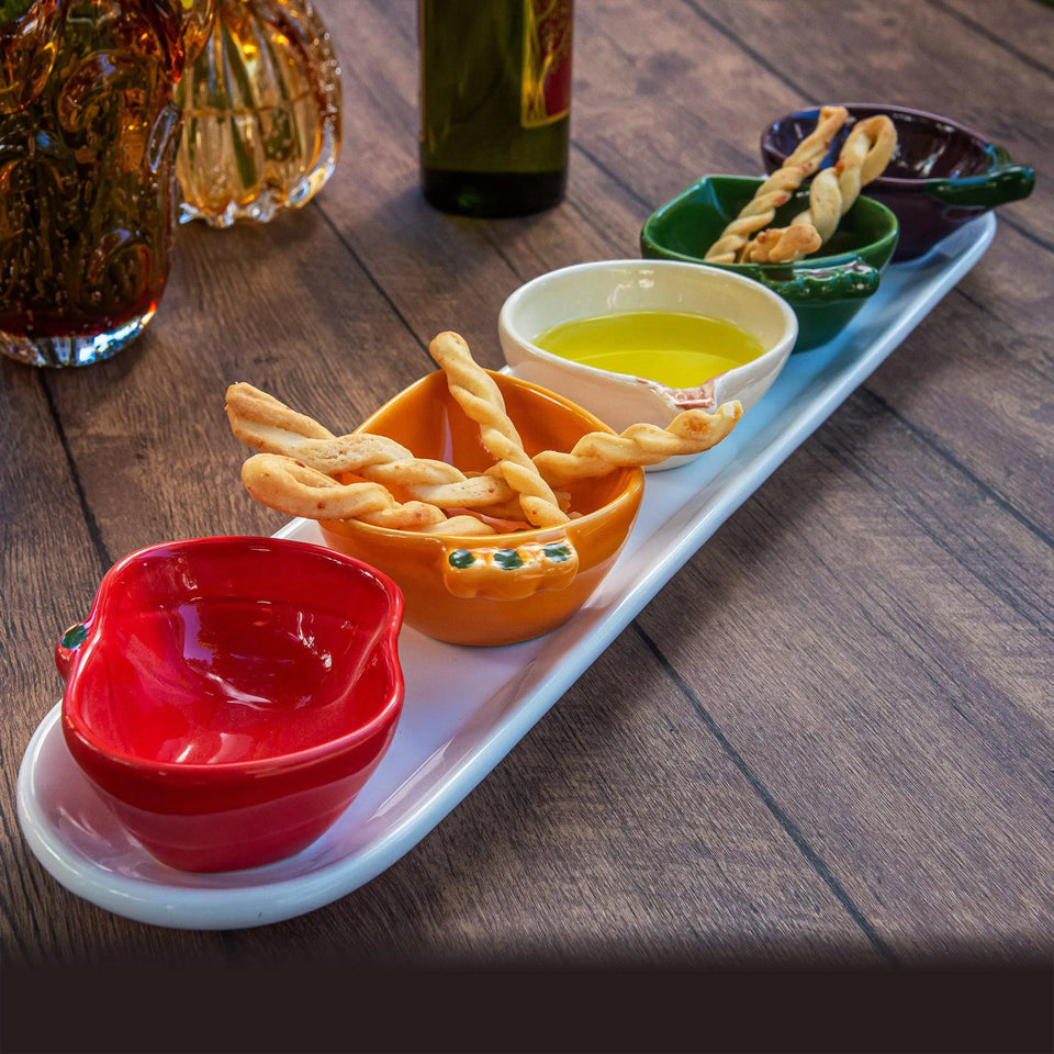 Jogo 6 Peças Legumes Cerâmica Scalla