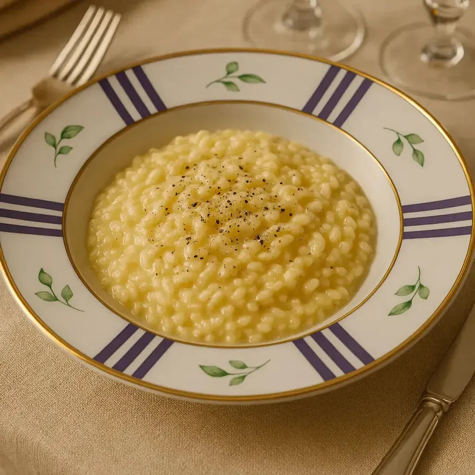 Aparelho de Jantar Cerâmica com Filete Dourado Fall 30 peças Alleanza