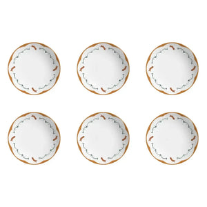 Jogo 6 Pratos Fundos Coup Cerâmica Faiança Braciera 25cm Alleanza