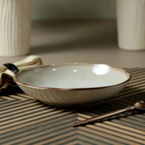 Jogo 6 Pratos Fundos Stoneware Bio Raio 22,5cm 830ml Porto Brasil