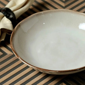 Jogo 6 Pratos Fundos Stoneware Bio Raio 22,5cm 830ml Porto Brasil