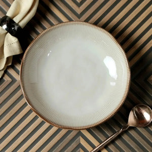 Jogo 6 Pratos Fundos Stoneware Bio Raio 22,5cm 830ml Porto Brasil