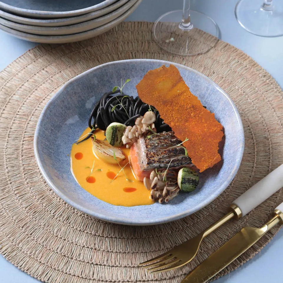 Jogo 6 Pratos Fundos Stoneware Bio Wave 22,5cm 830ml Porto Brasil