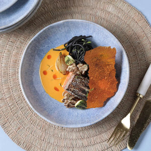 Jogo 6 Pratos Fundos Stoneware Bio Wave 22,5cm 830ml Porto Brasil