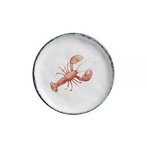 Jogo 6 Pratos Pão Atlântica Cerâmica Lagosta 16cm Scalla