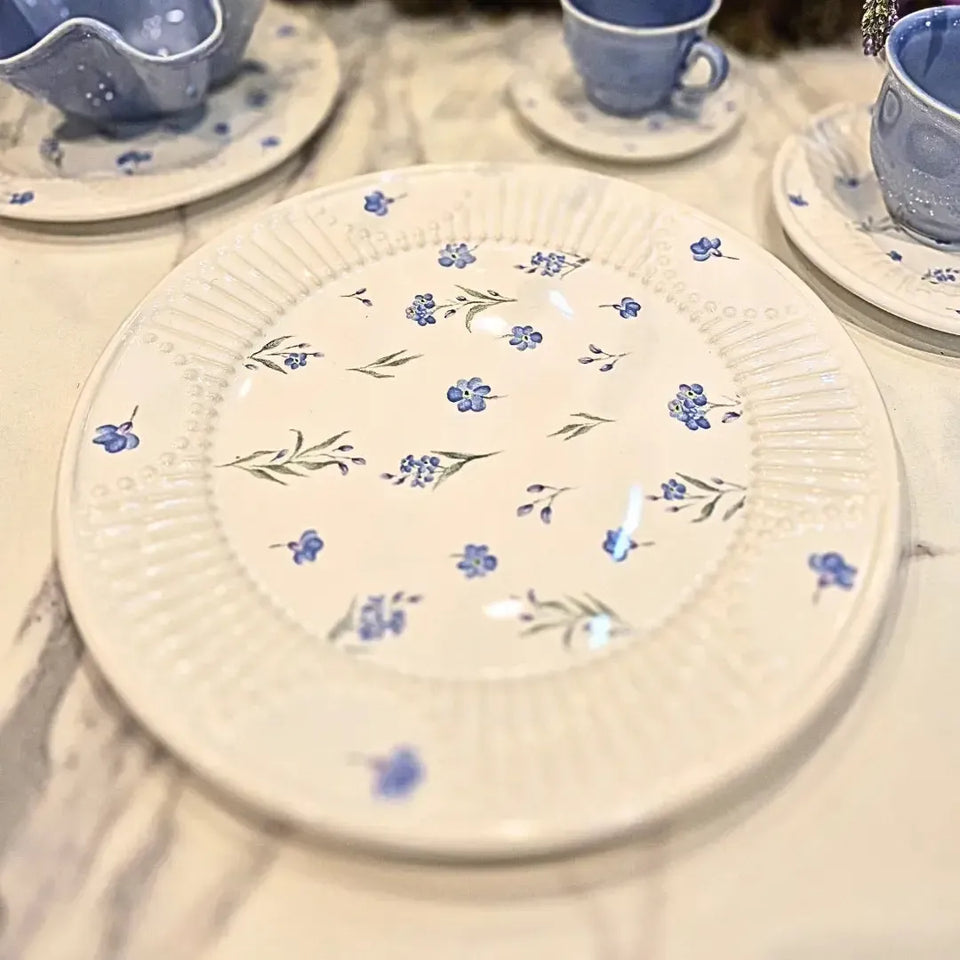 Jogo 6 Pratos Raso Cerâmica Provence 28cm Scalla