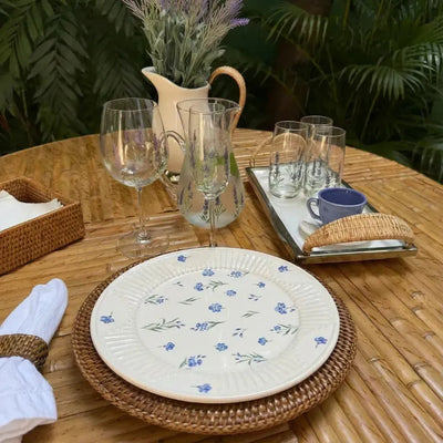 Jogo 6 Pratos Raso Cerâmica Provence 28cm Scalla