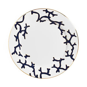 Jogo 6 Pratos Rasos Cerâmica Coral Blue (Branco com Azul e Azul com Amarelo) 27cm Scalla