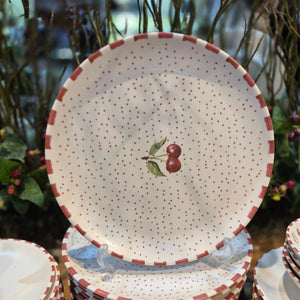 Jogo 6 Pratos Rasos Cerâmica Coup Amarena 29cm Alleanza