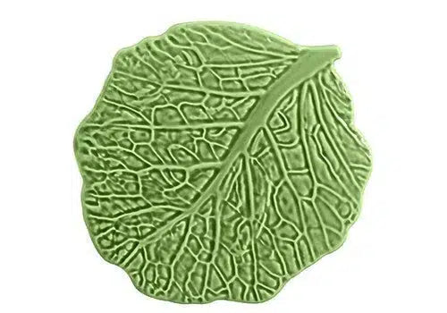 Jogo 6 Pratos Rasos Cerâmica Couve Verde Cobre 29cm Scalla