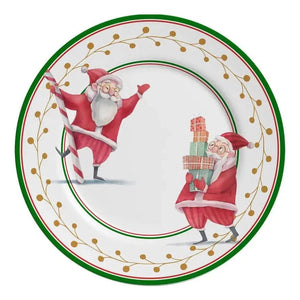 Jogo 6 Pratos Rasos Cerâmica Ho Ho Ho 29cm Alleanza