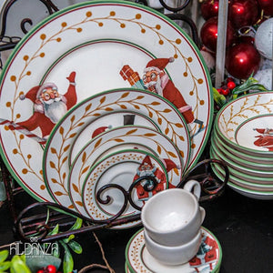 Jogo 6 Pratos Rasos Cerâmica Ho Ho Ho 29cm Alleanza